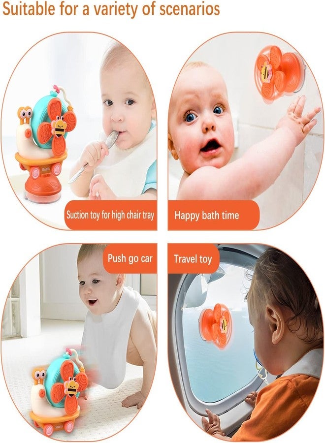 SANTALON Baby Montessori Sensory Toys - Fine Motor Skills Suction Cup Spinner Travel Toys - Toddler Activities Toys - Gifts for 6 7 8 9 10 12 18 Month Age 1 2 One Two Year Old Boys Girls Infant Bath Toys - Image 5